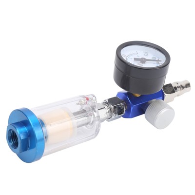 Spray Pneumatic Gun Air Gauge Regulator Inline Oil Water Trap Filter Separator