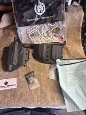 FNH FNX/FNP 45 Left Handed OWB Holster And Matching Mag Pouch Storm Grey Bin #8