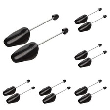 6 Pairs Plastic Shoe Tree Stretcher Shaper for Men Black