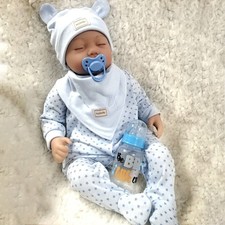 Real Reborn Baby Doll Vinyl Silicone Lifelike Newborn Boy Handmade Toddler Gift
