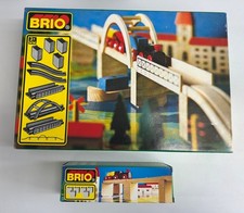 BRIO WOODEN TRAIN SUSPENSION BRIDGE SET 33353 with 33355 Supports
