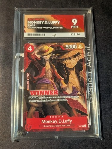 Monkey D Luffy P-007 Tournament Winner Promo ACE 9 Mint Ace Label