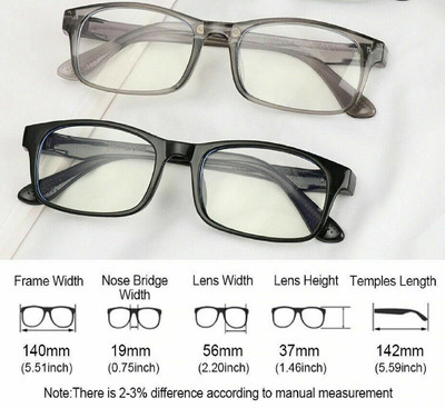GETÖNT +4,00 LESEN x3er Pack 2 Farben Brille Anti Blau UV Ermüdungsfilter Linse