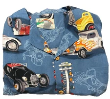 Vintage Paradise Found Hawaiian Aloha Shirt Hot rods Racing Cars Men’s Size XL