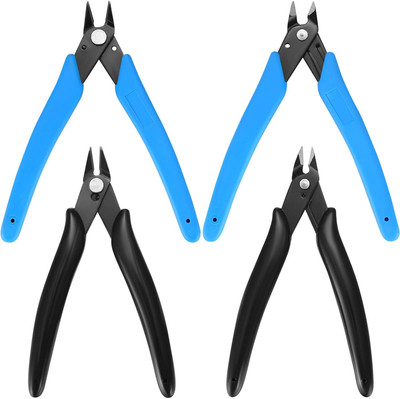 4 Stück Drahtkabelschneider, Seitenschneider, Präzisions-Bündigschneider Abisolierzange,