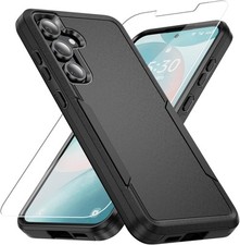 Samsung Galaxy S24 FE Case with HD Screen Protector - FE, Black