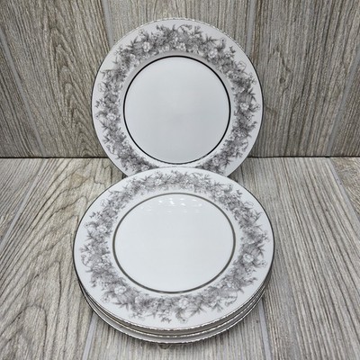 Set Of 4 Sango Florentine Bread & Butter Plate Vintage Japan Platinum Trim