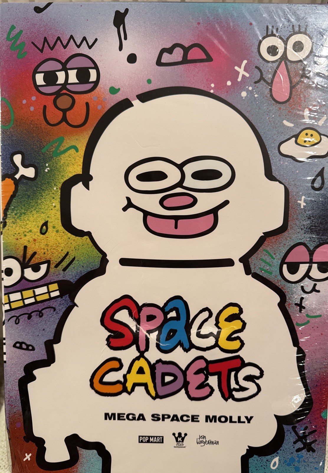 Pop Mart Mega Space Molly 400% Jon Burgerman Space Cads Puff