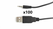Lot of 100 6' ft Universal USB to 2.5mm Device Audio Jack Charging Cable