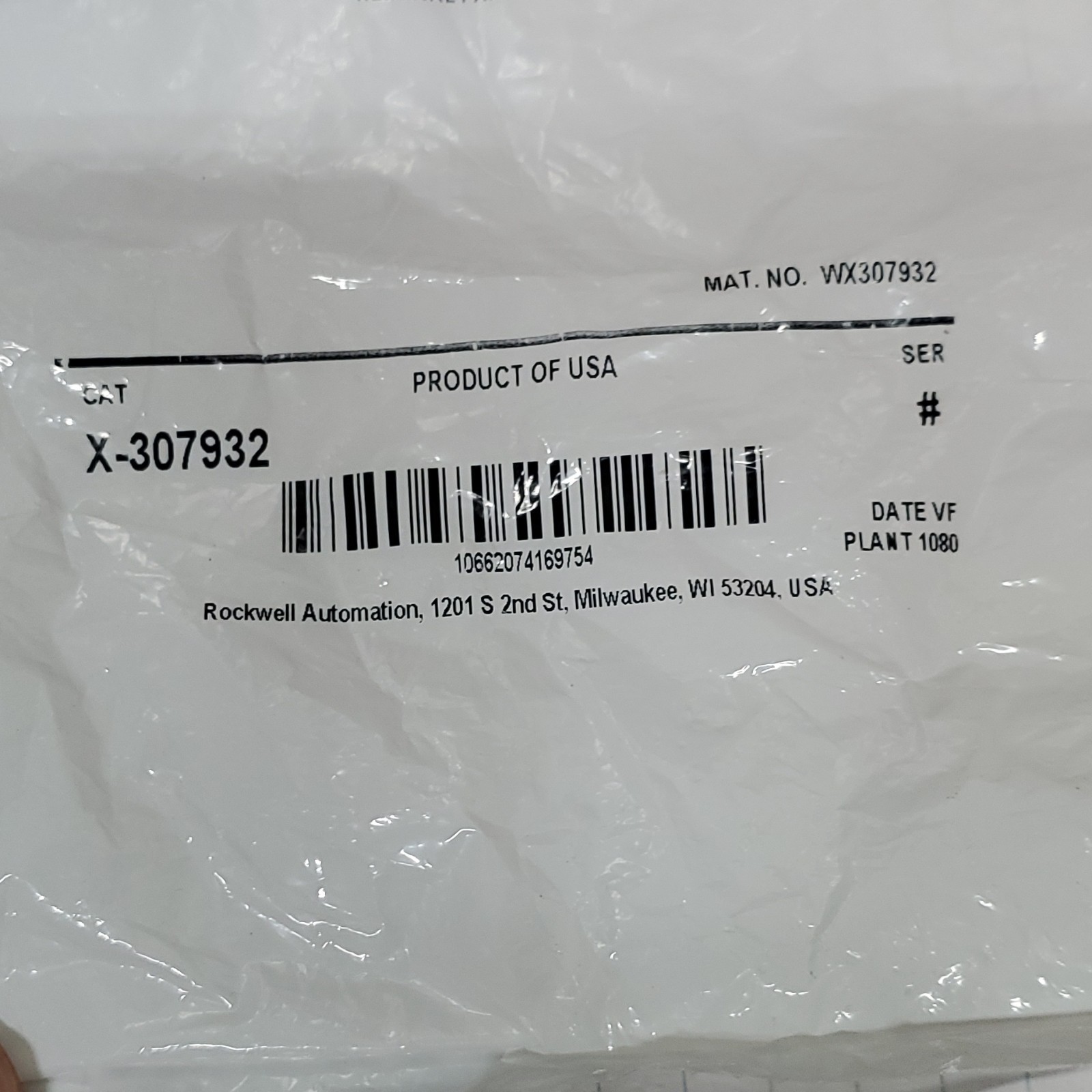 Rockwell Automation Key X-307932 WX307932 Silver Metal for Control Panels