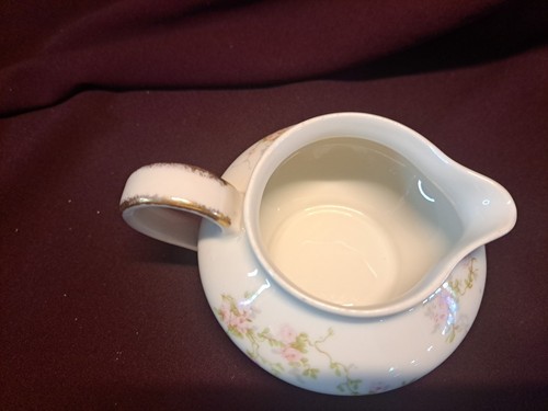 Antique Haviland Limoges France PINK SPRAY Creamer - C1900 - Picture 6 of 9