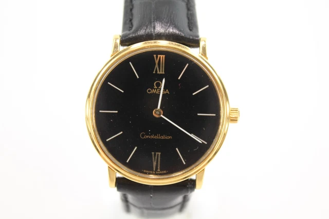 19 Omega Constellation Gold Tone Dress Watch Quartz Working