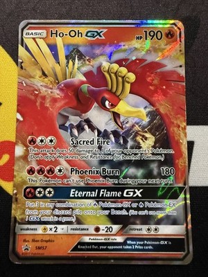 Pokemon Card Ho-Oh GX Promo Holofoil SM Promos SM57 Moderately Played