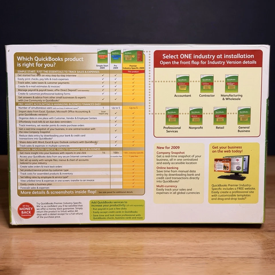 NEW Quickbooks Premier 2009 Accounting Windows US Version Full Retail - SEALED - Image 2 of 4