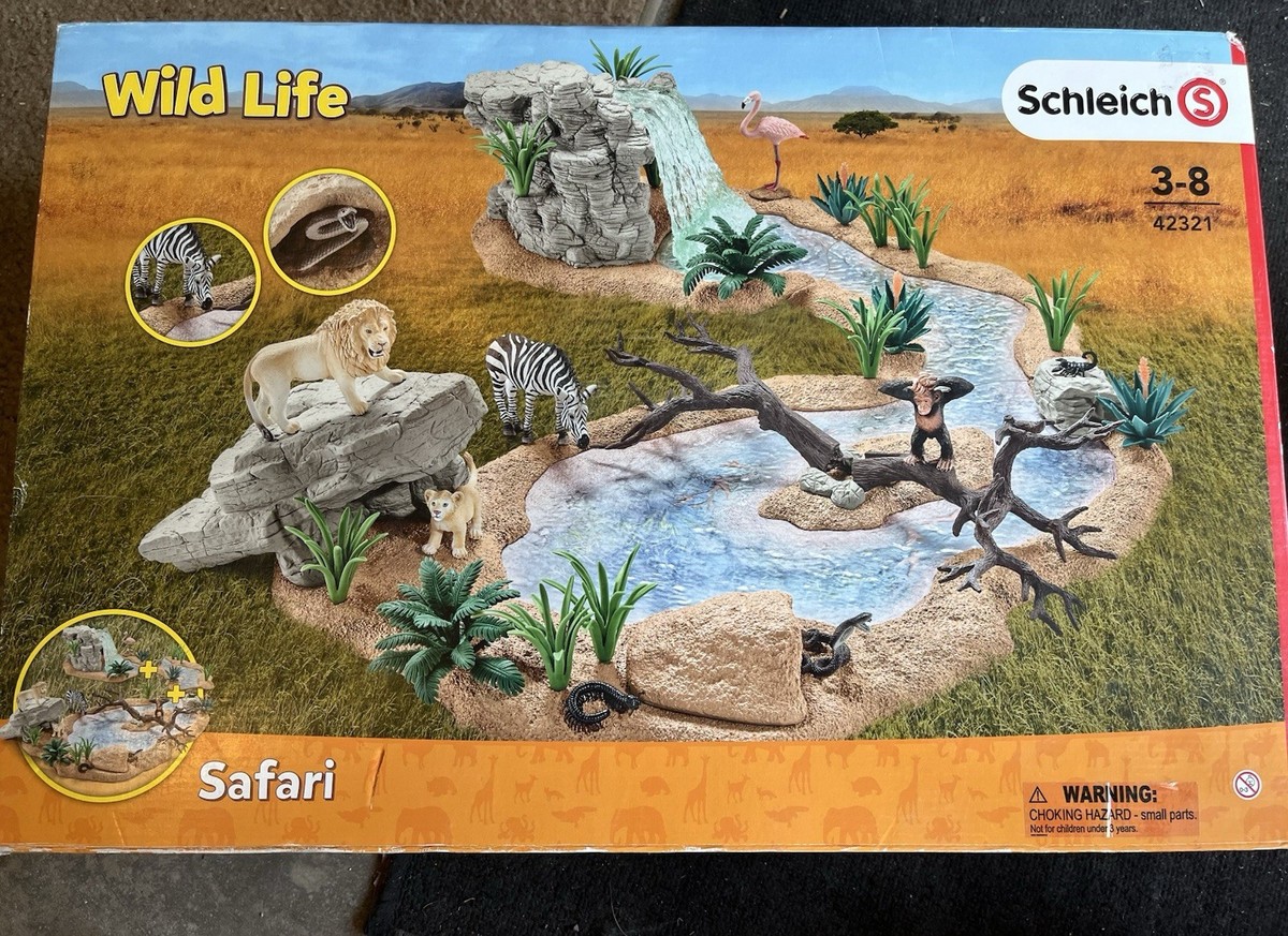 Schleich Great Adventure Watering Hole 42321 Safari, waterfall | eBay