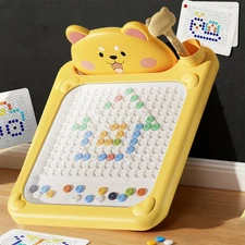 Magnetic Dot Board Magnetic Drawing Board Toddler With Pen Portable Learning ~