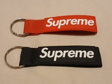 Supreme FW20 Webbing Keychain Box Logo Rare Authentic Black  Red Bundle of 2 