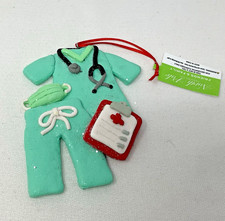 NWT 4.5" NURSE SCRUBS Christmas Ornament