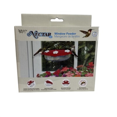 Nature's Way Nectar Series Hummingbird Window Feeder 8oz Red WWTWF1