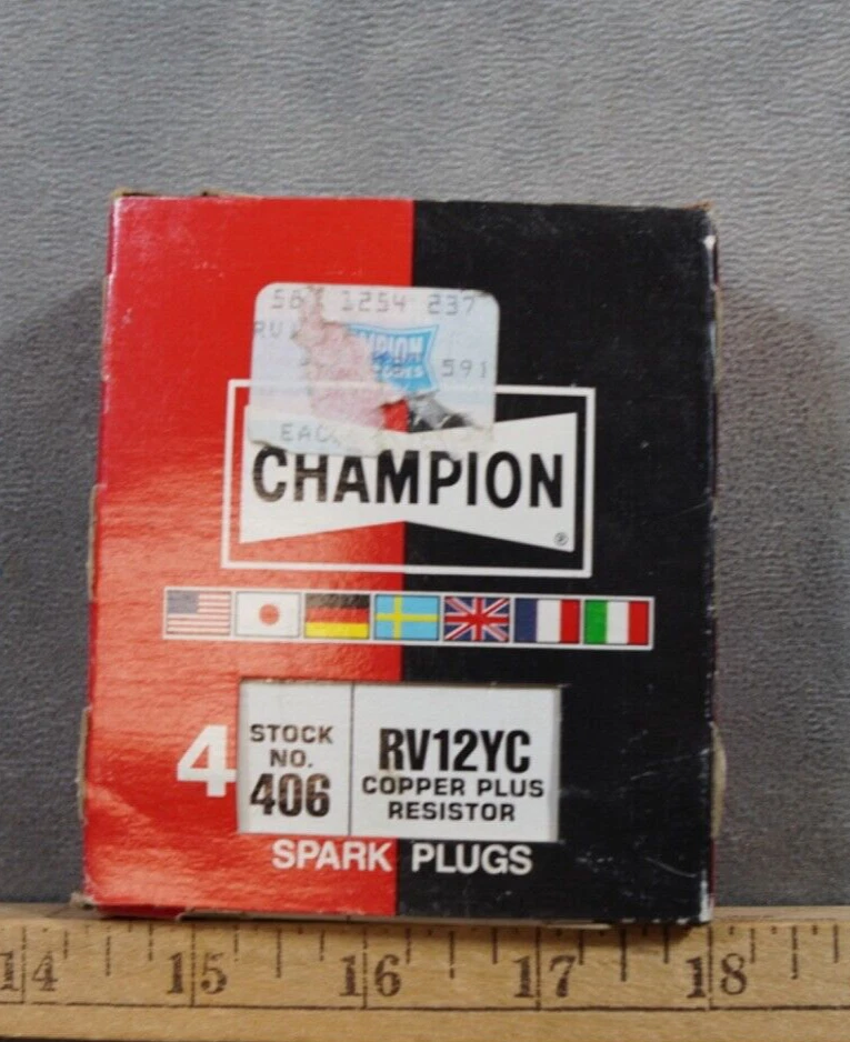 Bujías Champion 406 RV12YC6 - Paquete de 4 Foto 3 de 4