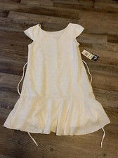 Sequin Hearts Party Formal Dress Youth Size 14 White With Glitter NWT STK399