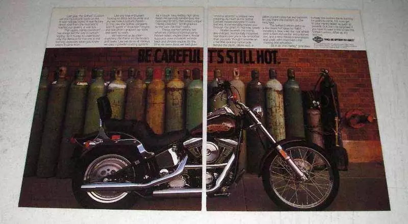 1987 Harley Davidson Softail Custom Motorcycle Ad