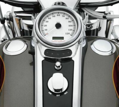 Harley Davidson Flush Pop up Tank Cap & Led Fuel Gauge Chrome 62823-08D