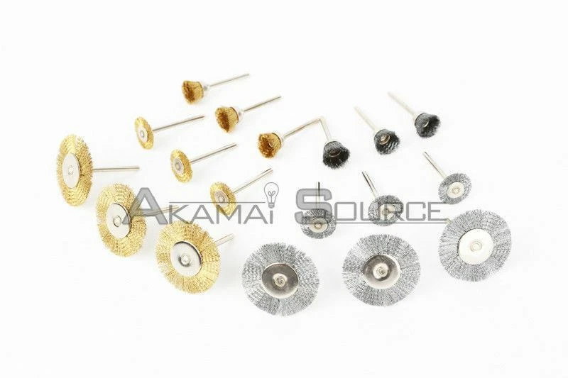 24 PC MINI WIRE Brush BRASS BRUSHES 4 Grinder TOOLS Wholesale Power Tool Bits NR - Image 2 of 2