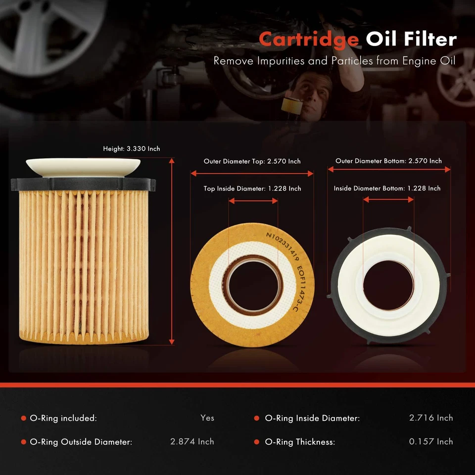 4x Filtro de aceite de motor para Mercedes-Benz W205 C300 C350e E300 10 k millas protección Foto 2 de 4