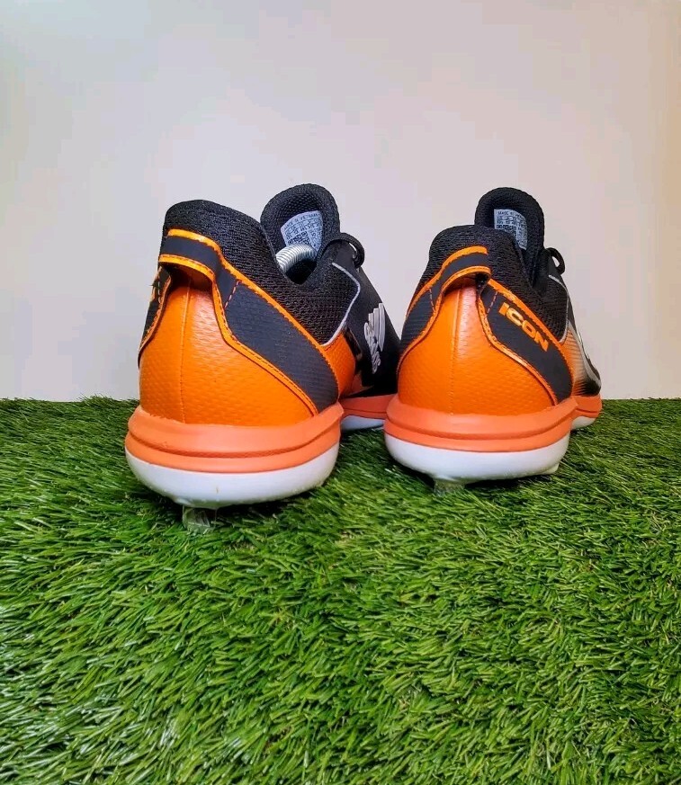 Adidas Size 13.5 Icon 7 Black/Orange/White Metal Baseball  display picture 2