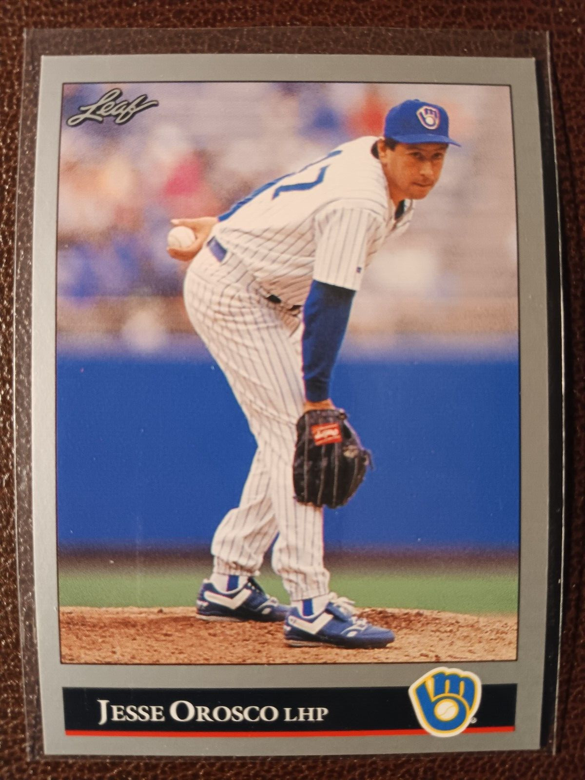 JESSE OROSCO MILWAUKEE BREWERS 1992 LEAF SERIES 2 BASEBALL CARD #524