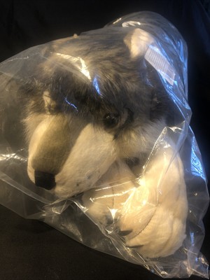 huge stuffed wolf