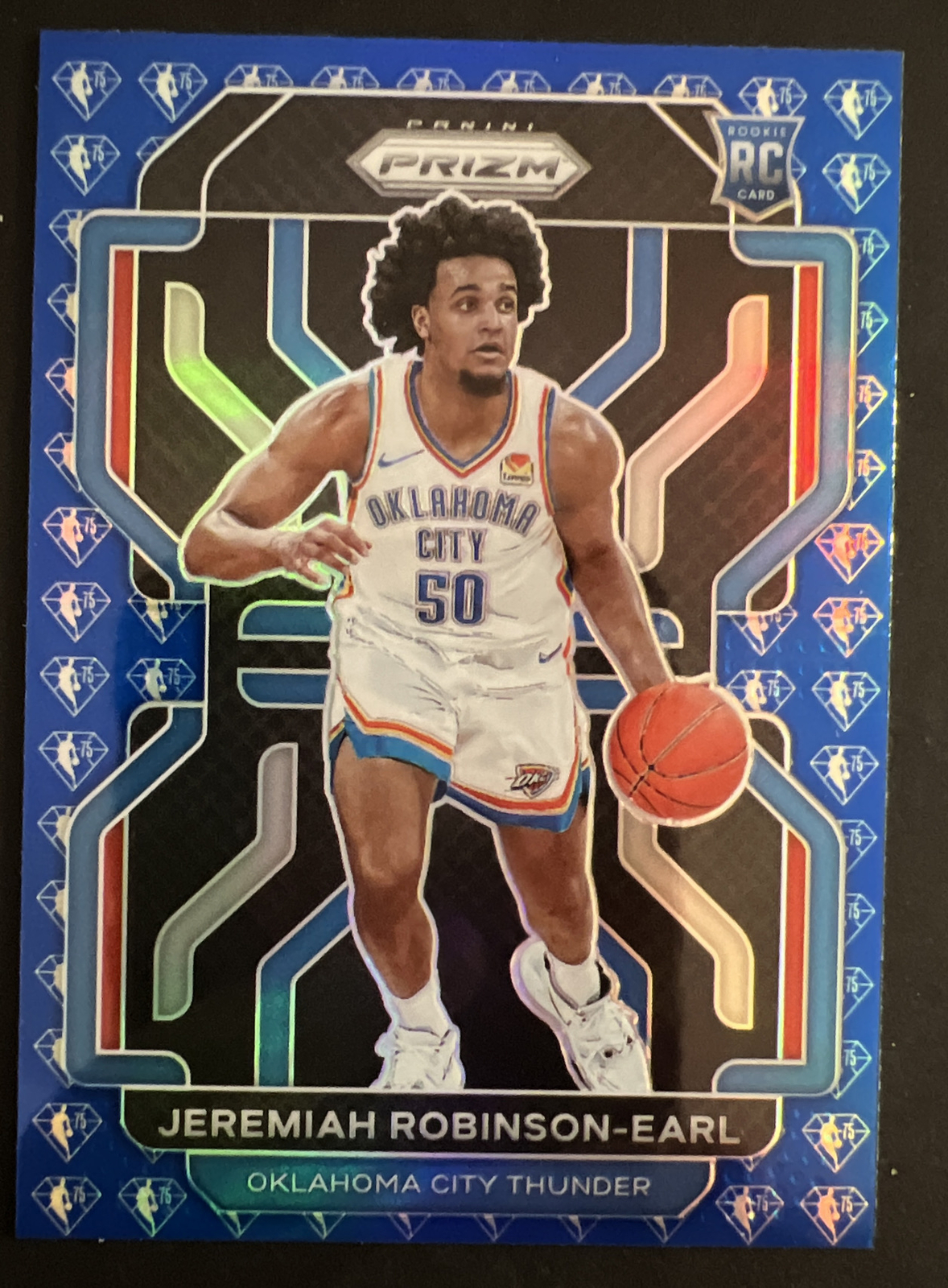 2021-22 Panini Prizm 75th Anniversary Blue Prizm #319 Jeremiah Robinson-Earl RC