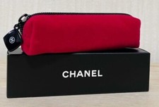 Chanel pouch mini bag RED novelty Toiletry Clutch  Lip case Seal case W/BOX