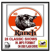 10-2-4 RANCH 28 Classic Western Old Time Radio Shows OTR MP3 On USB Flash Drive