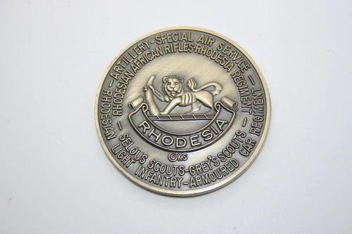 RHODESIAN RHODESIA ARMY BUSH WAR CHALLENGE COIN SAS SELOUS GREYS SCOUTS RLI RAR