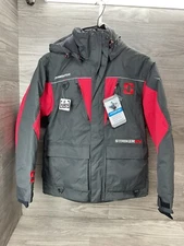 Striker ICE Insulated Waterproof Predator Jacket Charcoal/Red 3212410 Sz Medium