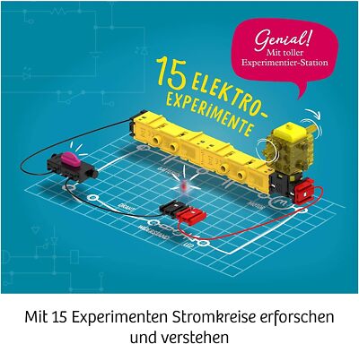 Kosmos 620707 Kit Esperimenti Elettricità - 15 Circuiti E 5 Modelli Motorizzati, Auto Elettrica, Tamburo Magico, Per Bambini E Ragazzi
