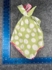 Beanie Toque Youth 2T-5T Green Polka Dot Knit Polyester Ear Flap