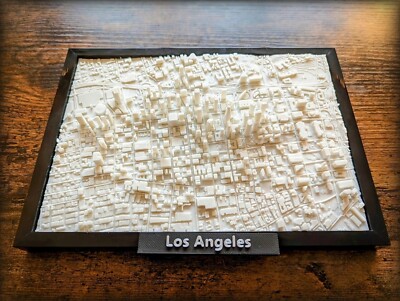 Los Angeles California USA 3D City Map Custom 3D Street Map City Poster Print