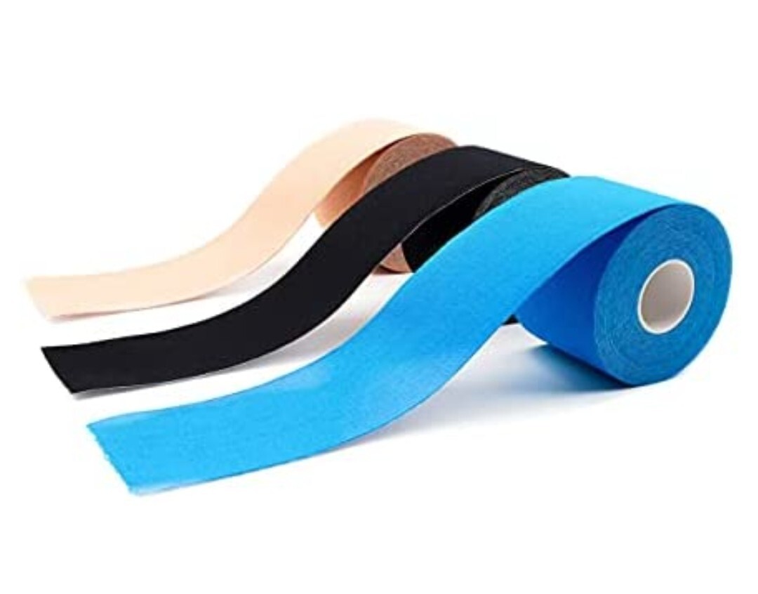 Kinesiotape vendaje neuromuscular 5 m color negro. Cinta adhesiva deportiva