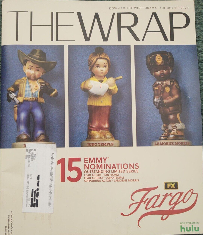 The Wrap Magazine August 20, 2024 Fargo 15 Emmy Nominations Brand New