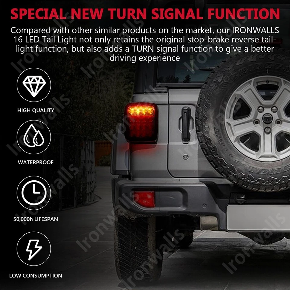 Luces traseras de freno de señal de giro LED universales para remolque de automóvil camión luces de marcha atrás Foto 4 de 4