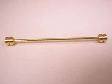 2-1/4" Round Ends, Screw Type, Silver Tone Vintage Collar Bar L432