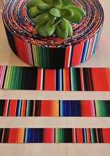 5/8, 7/8  1.5" 1 YD Mexican Blanket Grosgrain Ribbon Serape Cinco De Mayo