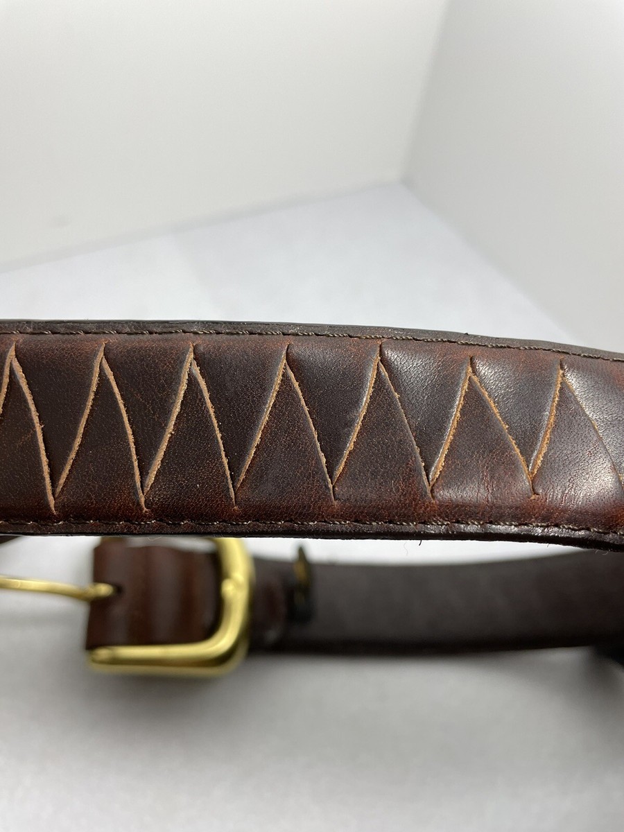 Vintage Canterbury Brown Leather Belt Adjustable Brass  display picture 2