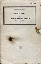 72 Page 1941 War Department Airship Aerodynamics TM 1-320 Technical Manual on CD