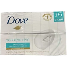 Unilever Dove Sensitive Bar 3 75 oz 16 Bars