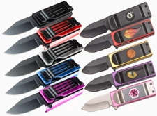 4.5'' BIC Lighter Holder w/ Spring Assisted Folding Knife and Money Clip