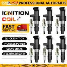Set of 6 Ignition Coil & Spark Plug For 2003-08 Jaguar S-Type X-Type 3.0L UF435